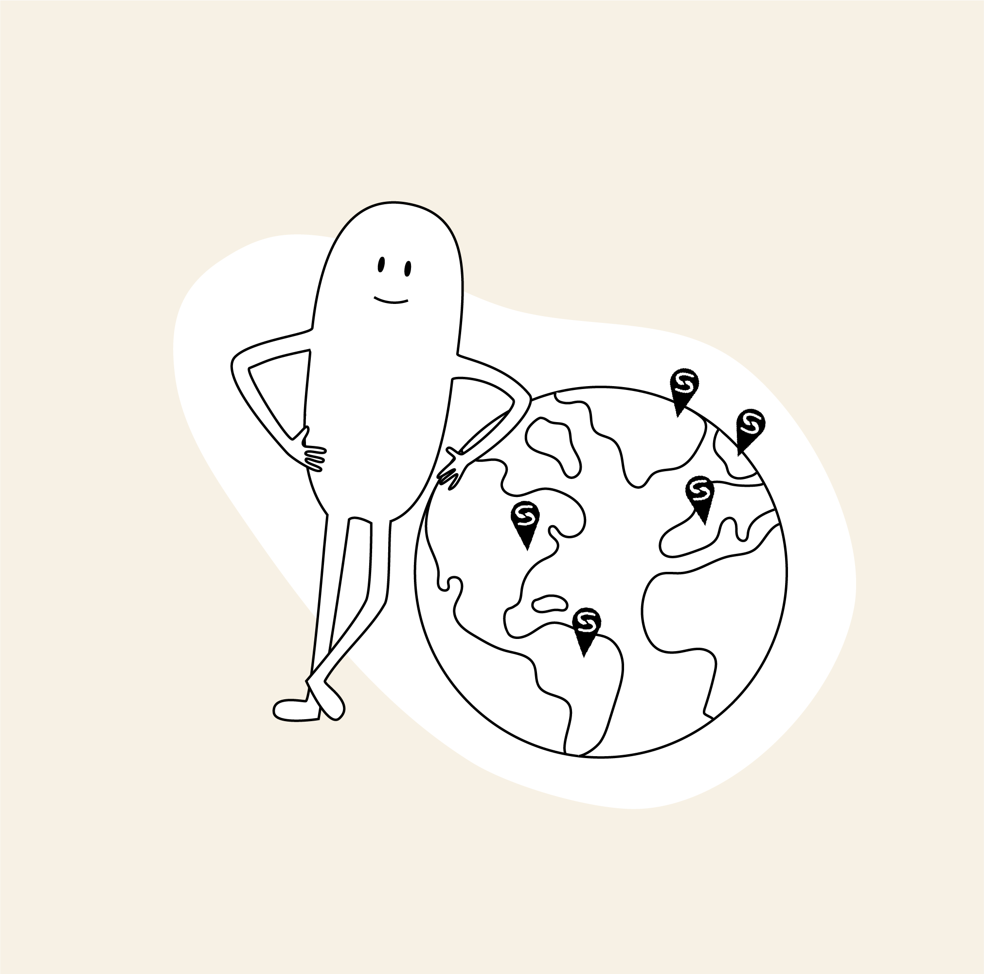 Illustration of students around the world